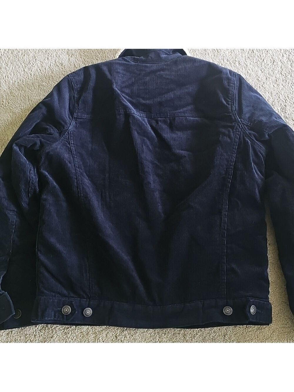 Marine LayerBoise Cord Sherpa Trucker in Sky Captain - Picture 7 of 9